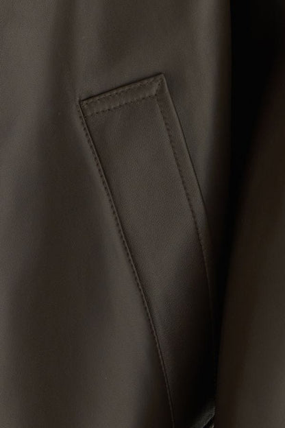 BOTTEGA VENETA | Dark brown leather jacket