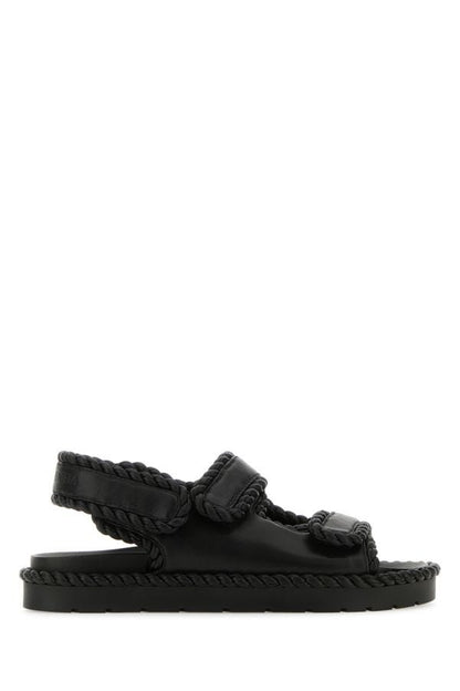 BOTTEGA VENETA | Black nappa leather Jack sandals