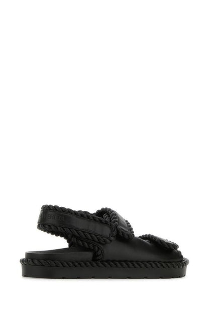 BOTTEGA VENETA | Black nappa leather Jack sandals