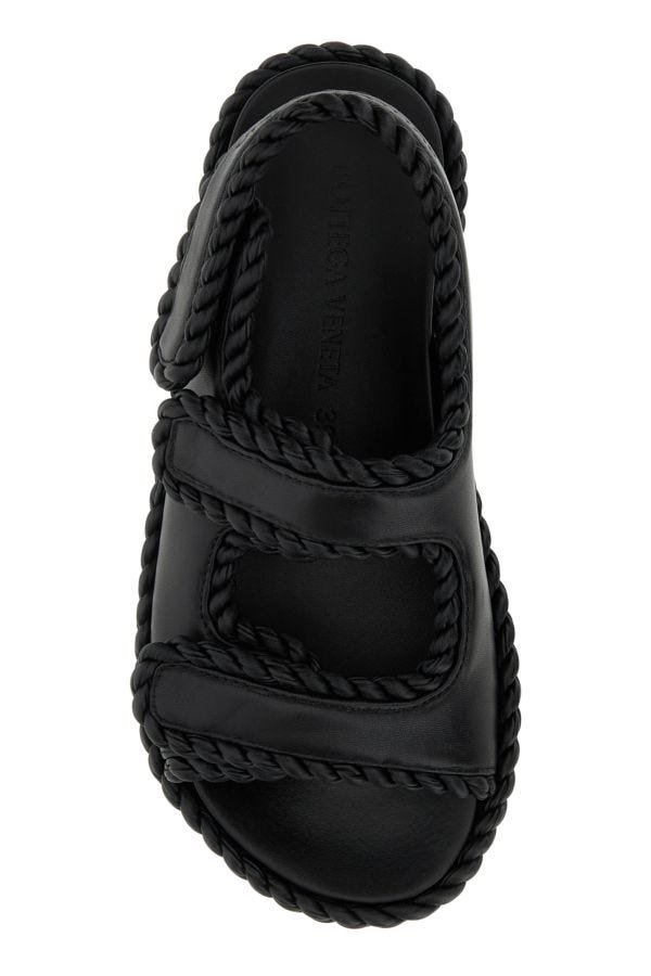 BOTTEGA VENETA | Black nappa leather Jack sandals