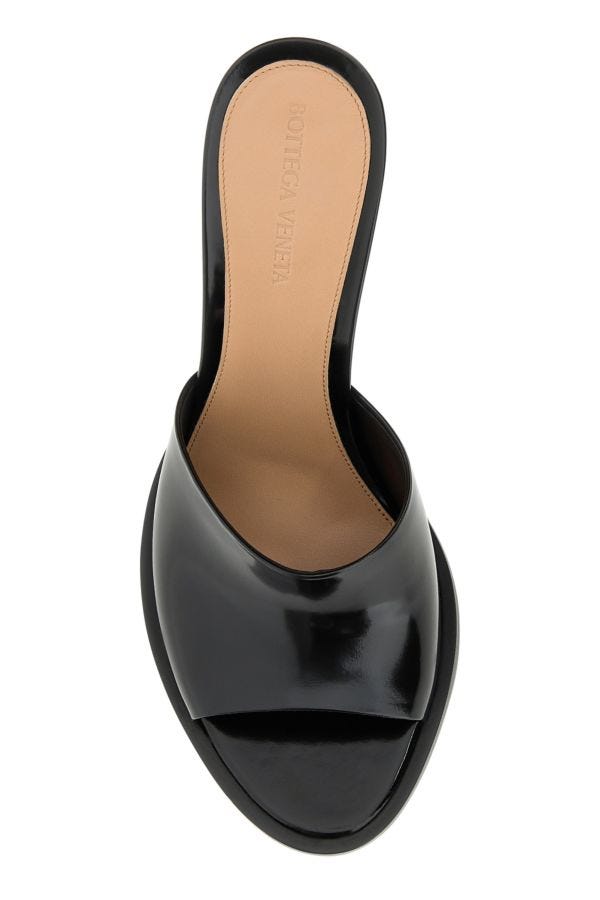BOTTEGA VENETA | Black leather Cha-Cha mules
