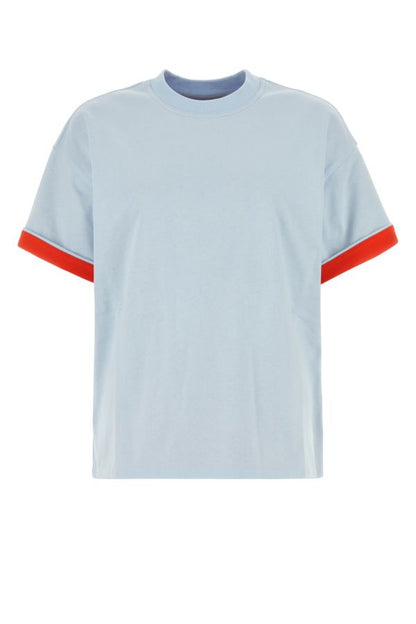 BOTTEGA VENETA | Pastel light-blue cotton t-shirt