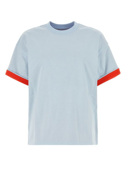 BOTTEGA VENETA | Pastel light-blue cotton t-shirt