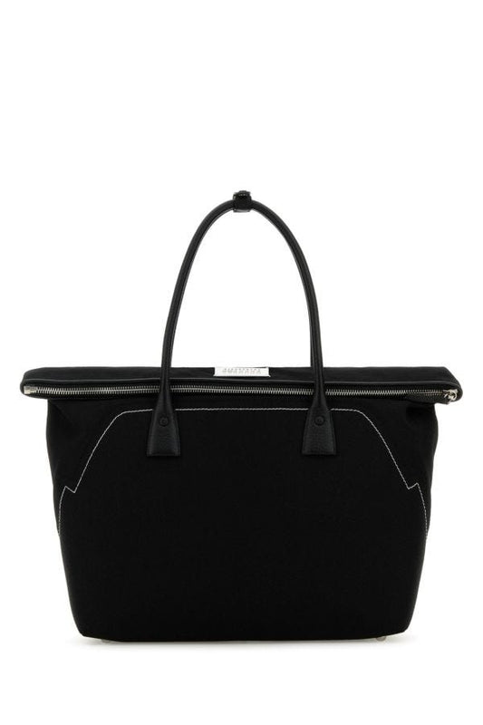 MAISON MARGIELA | Black leather large 5AC shopping bag