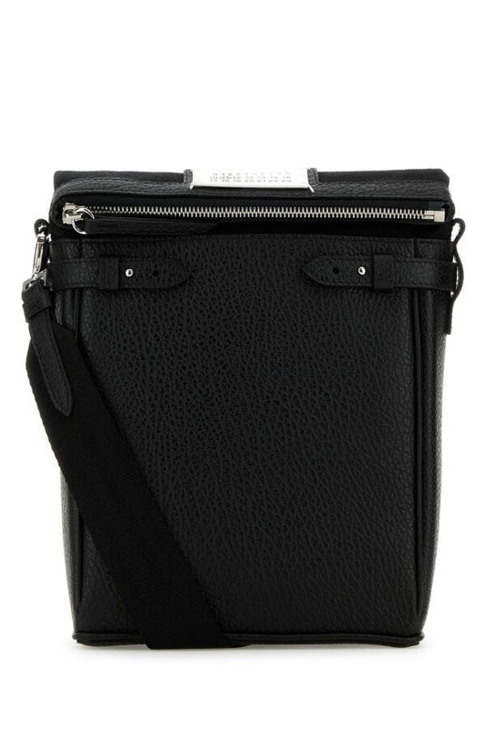 MAISON MARGIELA | Black leather 5AC Camera Bag Vertical crossbody bag