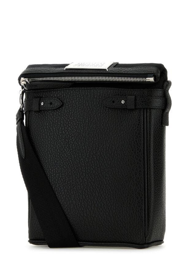 MAISON MARGIELA | Black leather 5AC Camera Bag Vertical crossbody bag