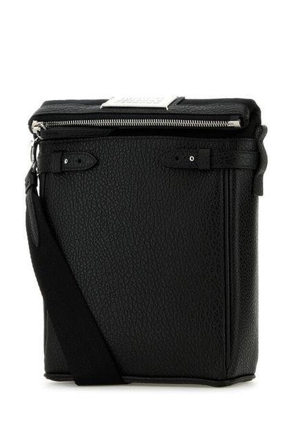 MAISON MARGIELA | Black leather 5AC Camera Bag Vertical crossbody bag