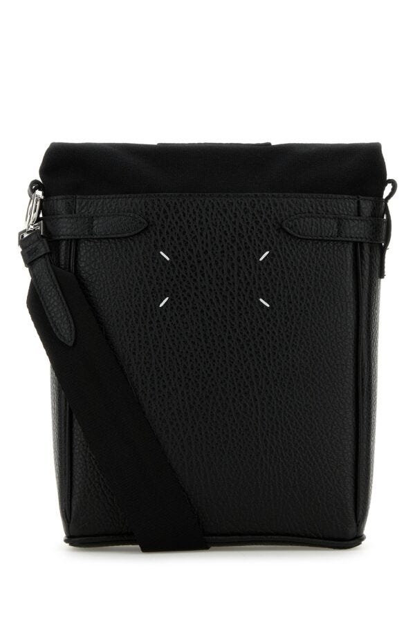 MAISON MARGIELA | Black leather 5AC Camera Bag Vertical crossbody bag