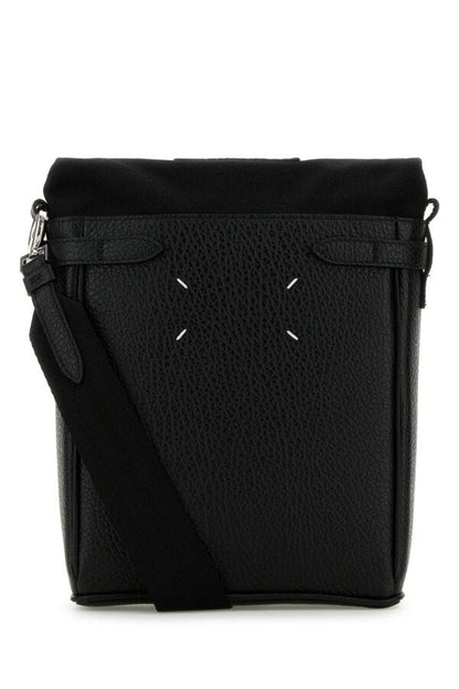MAISON MARGIELA | Black leather 5AC Camera Bag Vertical crossbody bag