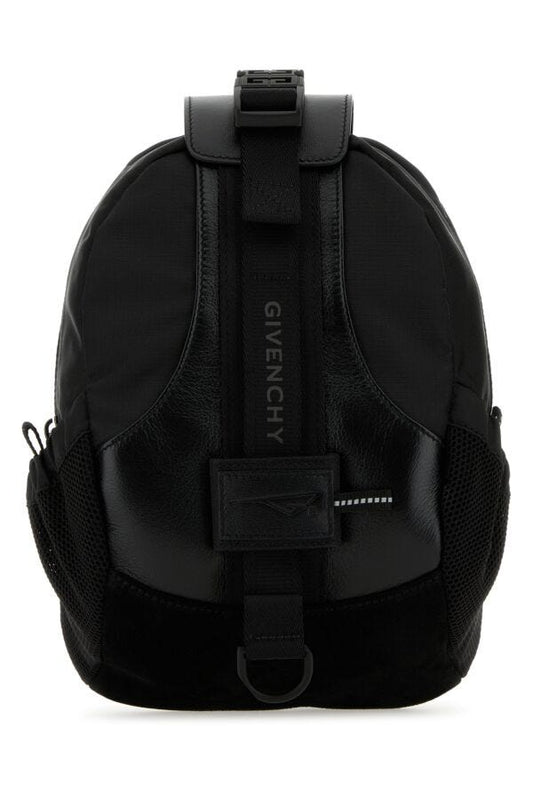 GIVENCHY | Black nylon and leather G-Trail crossbody bag