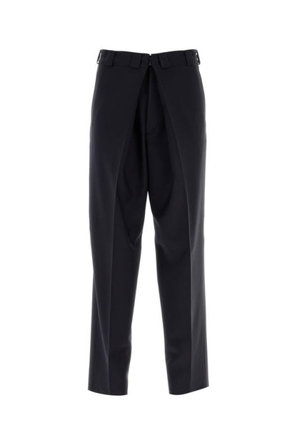 GIVENCHY | Midnight blue wool blend wide-leg pant