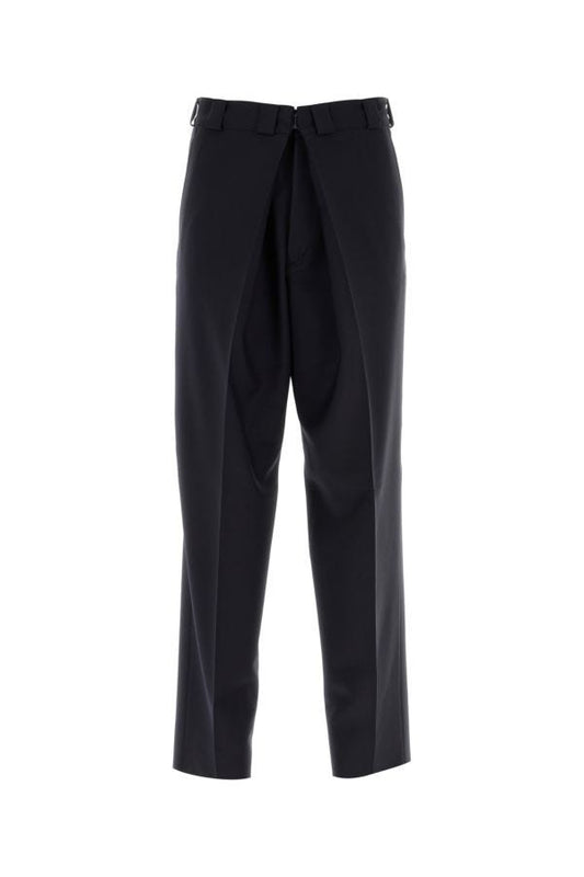 GIVENCHY | Midnight blue wool blend wide-leg pant