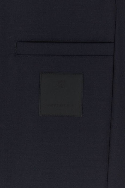 GIVENCHY | Midnight blue wool blend wide-leg pant