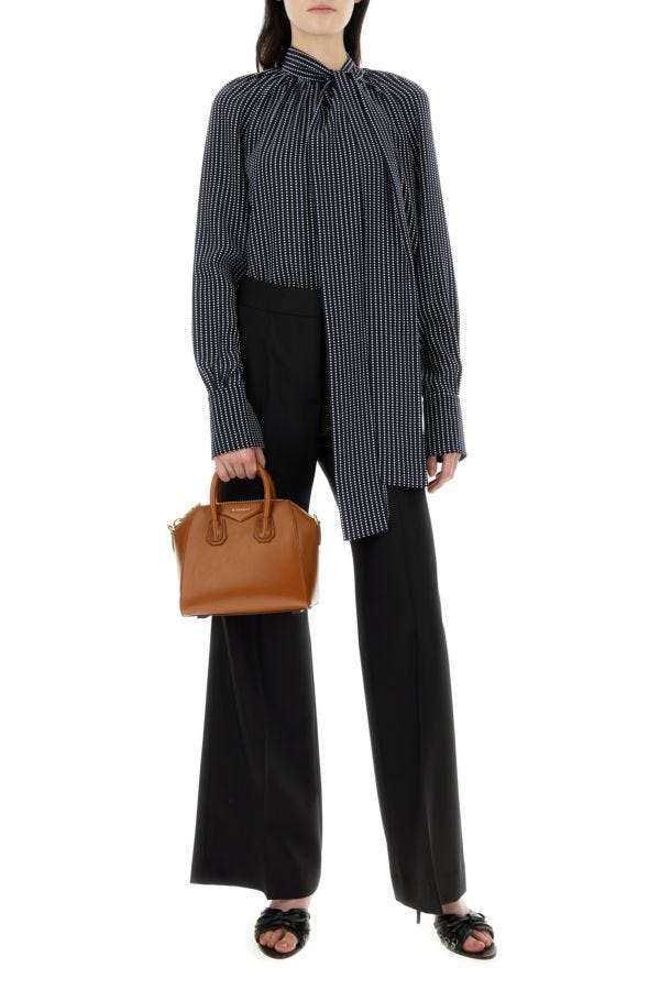 GIVENCHY | Black wool blend flared leg pant