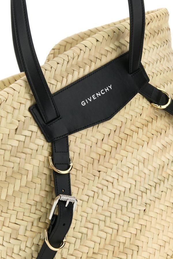 GIVENCHY | Straw medium Voyou Basket shopping bag