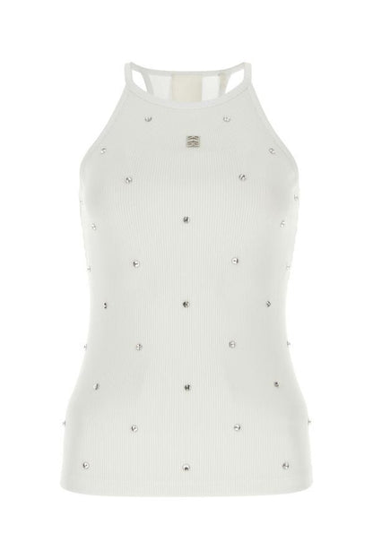 GIVENCHY | White stretch viscose blend tank top