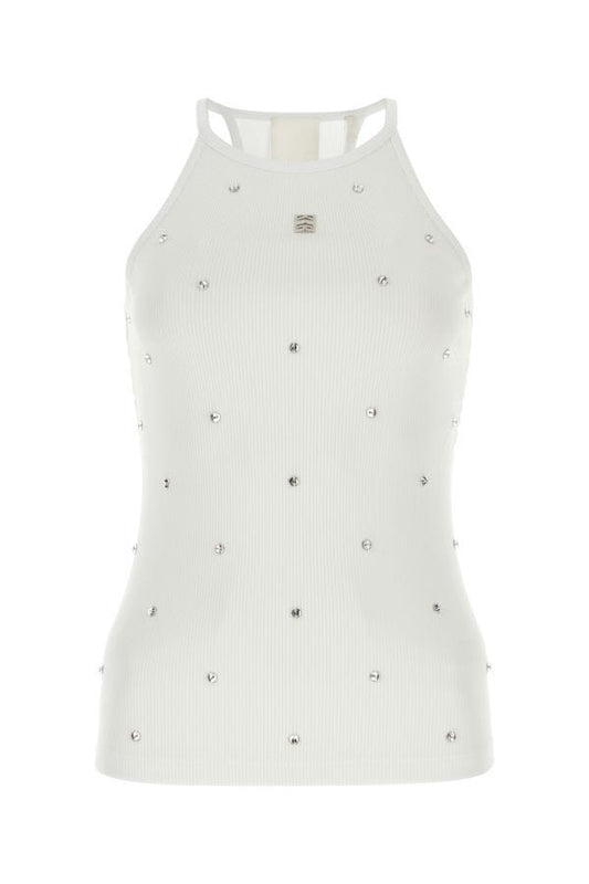 GIVENCHY | White stretch viscose blend tank top
