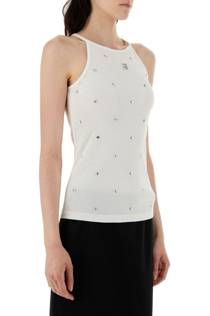GIVENCHY | White stretch viscose blend tank top