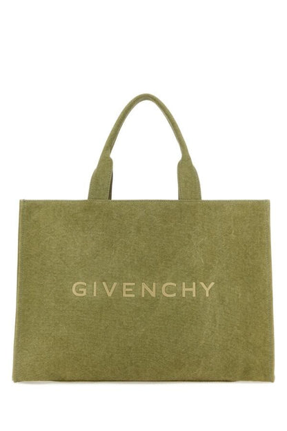 GIVENCHY | Khaki canvas Givenchy shopping bag