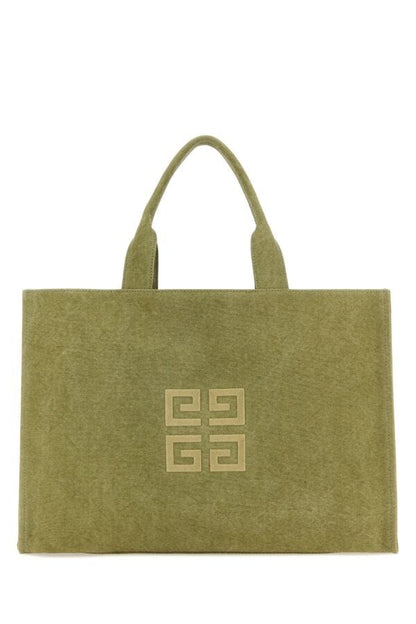 GIVENCHY | Khaki canvas Givenchy shopping bag