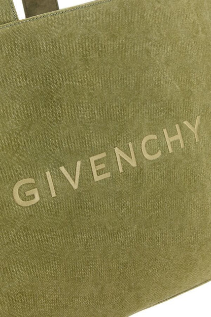 GIVENCHY | Khaki canvas Givenchy shopping bag
