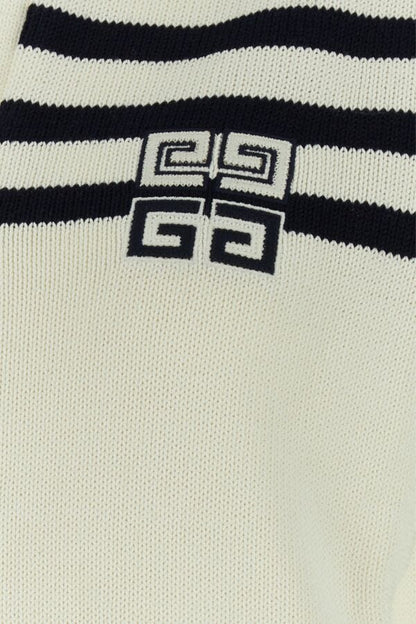 GIVENCHY | Ivory viscose blend polo shirt