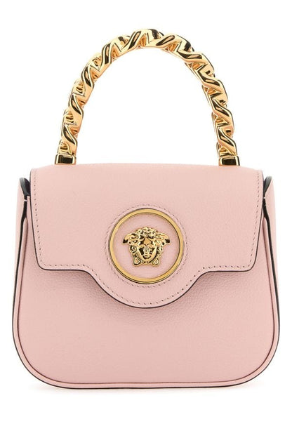 VERSACE | Pastel pink leather mini La Medusa handbag