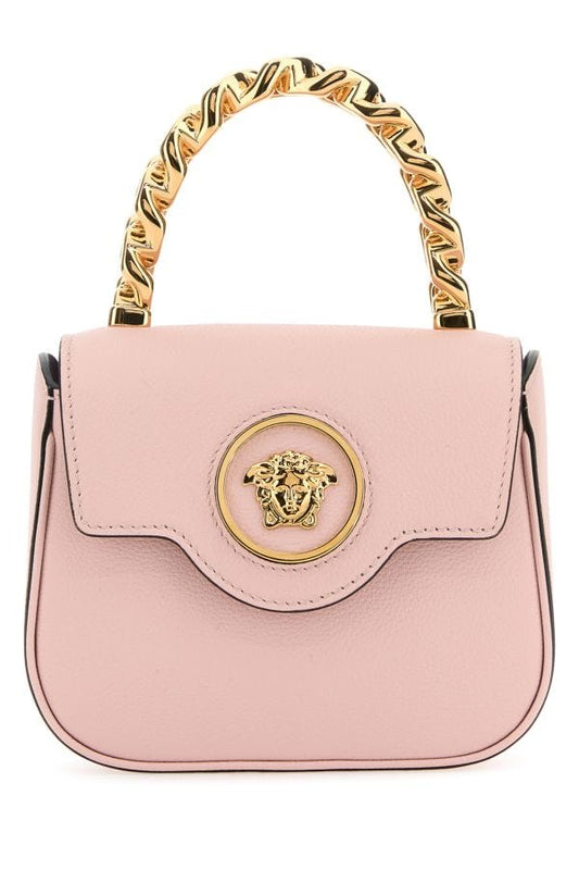 VERSACE | Pastel pink leather mini La Medusa handbag