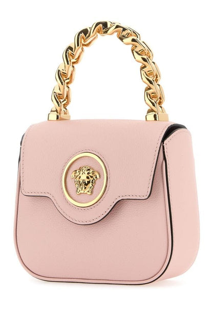 VERSACE | Pastel pink leather mini La Medusa handbag