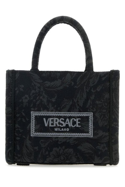 VERSACE | Embroidered canvas mini Athena Barocco shopping bag