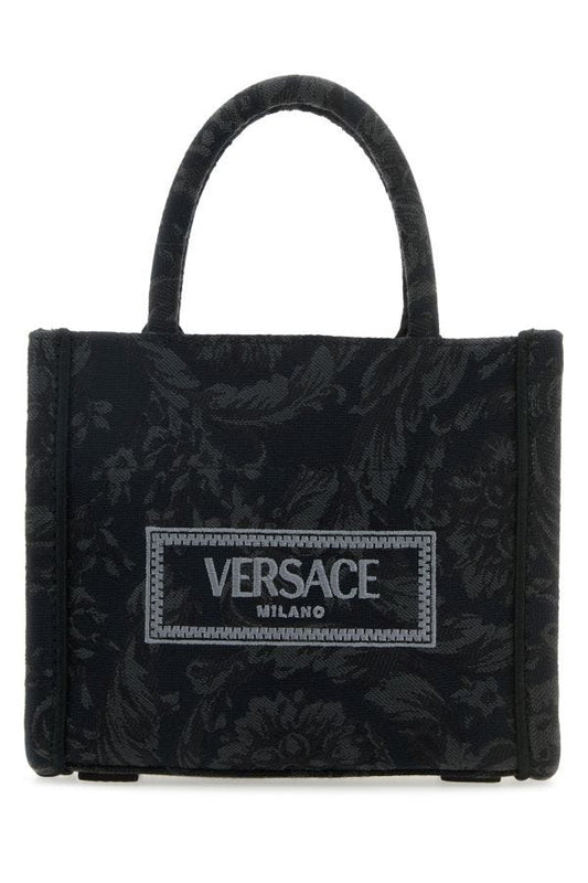 VERSACE | Embroidered canvas mini Athena Barocco shopping bag