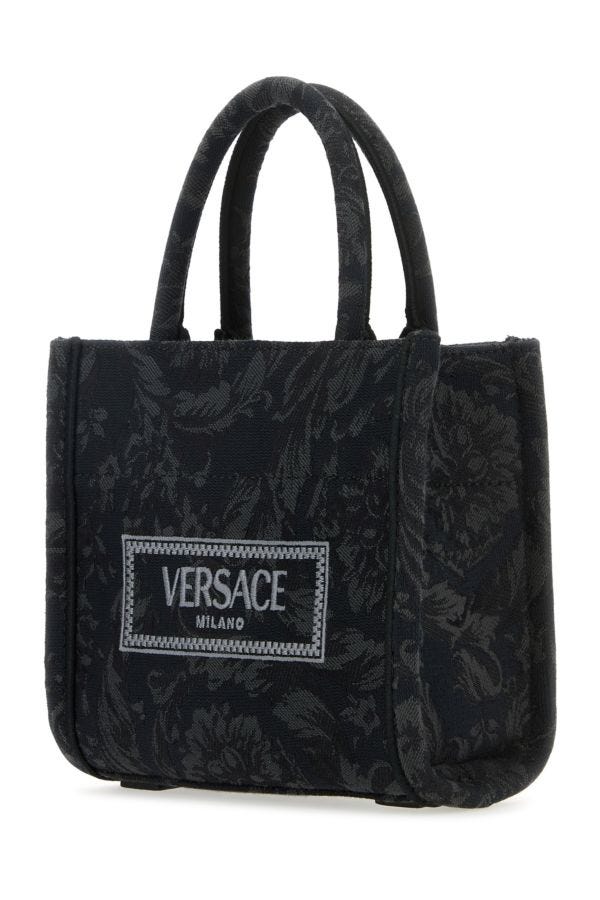 VERSACE | Embroidered canvas mini Athena Barocco shopping bag