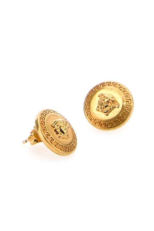 VERSACE | Gold metal Tribute earrings