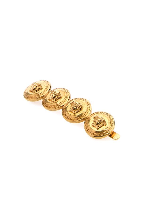 VERSACE | Gold metal Medusa Tribute hair clip