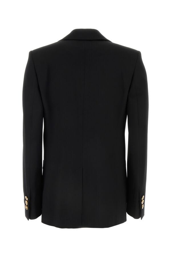 VERSACE | Black stretch wool oversize blazer