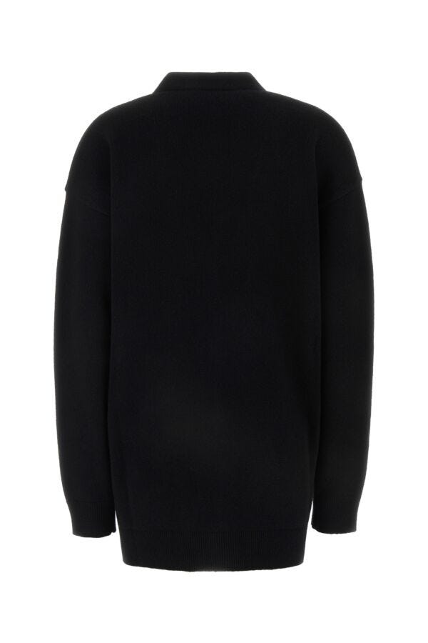 VERSACE | Black wool blend cardigan