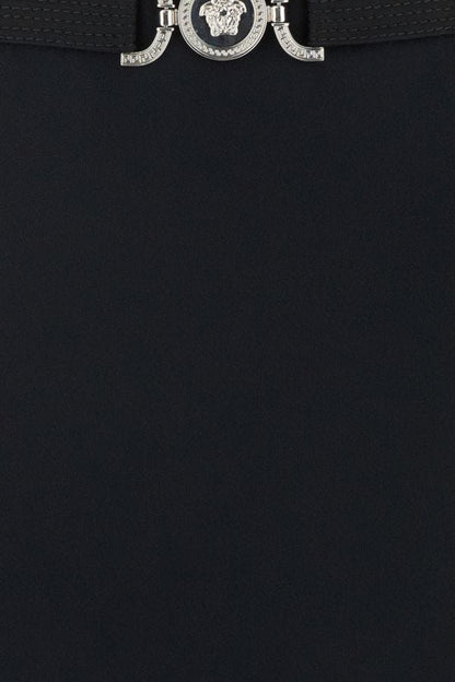 VERSACE | Black georgette mini dress