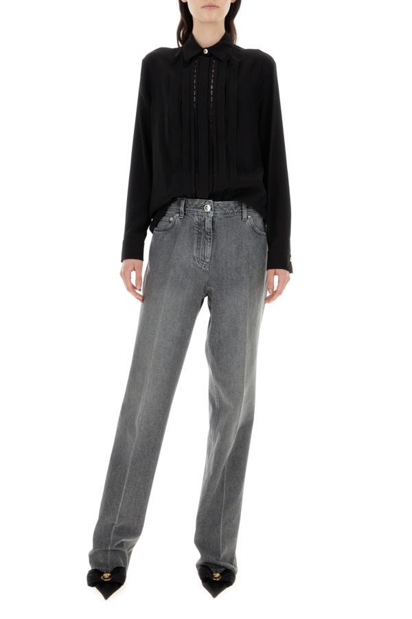 VERSACE | Black crepe shirt
