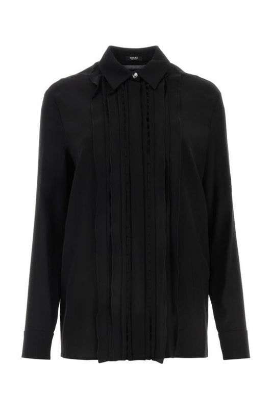 VERSACE | Black crepe shirt