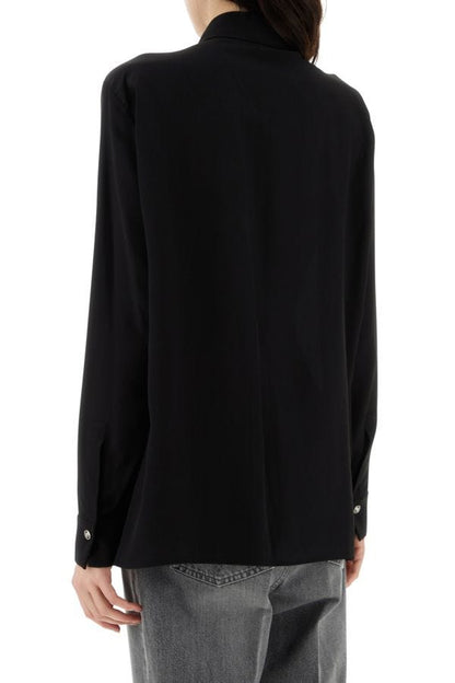 VERSACE | Black crepe shirt
