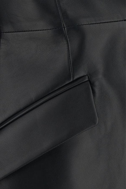 VERSACE | Black leather blazer