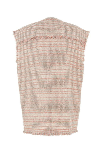 VERSACE | Embroidered tweed oversize vest