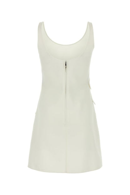 VERSACE | White polyester blend mini dress