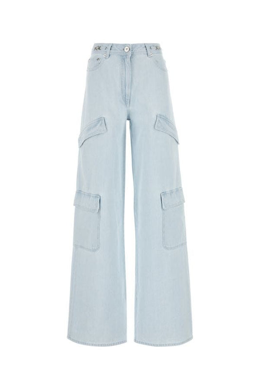 VERSACE | Light blue denim cargo jeans