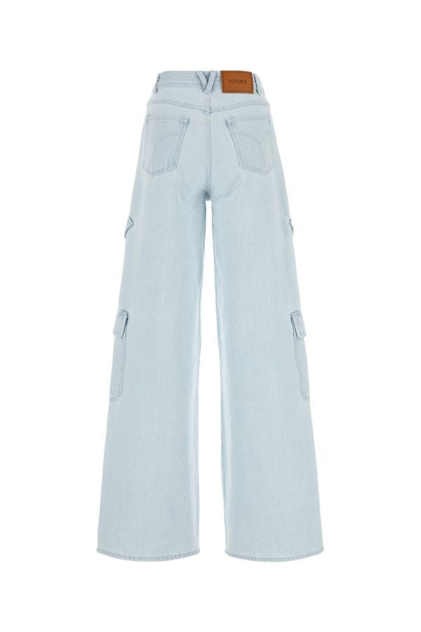 VERSACE | Light blue denim cargo jeans