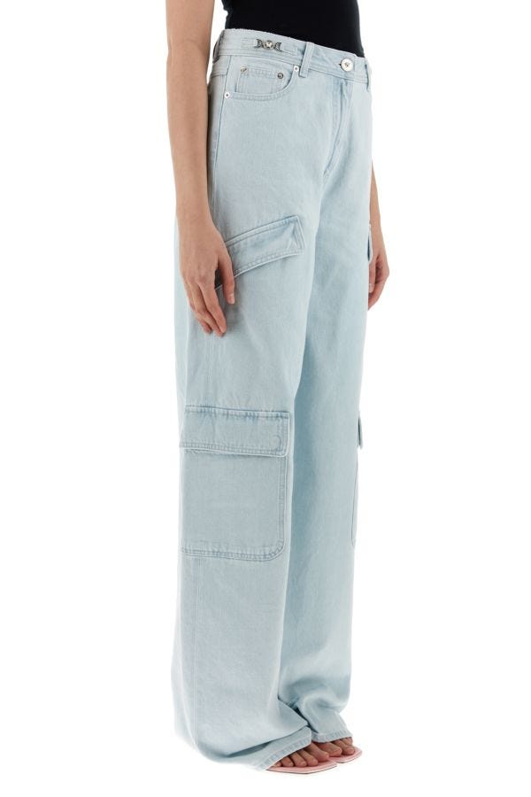 VERSACE | Light blue denim cargo jeans