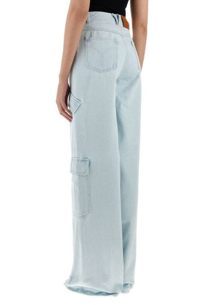 VERSACE | Light blue denim cargo jeans