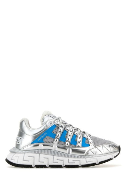 VERSACE | Multicolor fabric and leather Trigreca sneakers