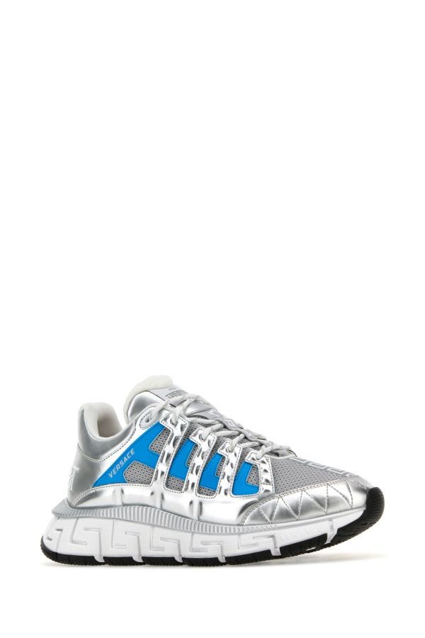 VERSACE | Multicolor fabric and leather Trigreca sneakers