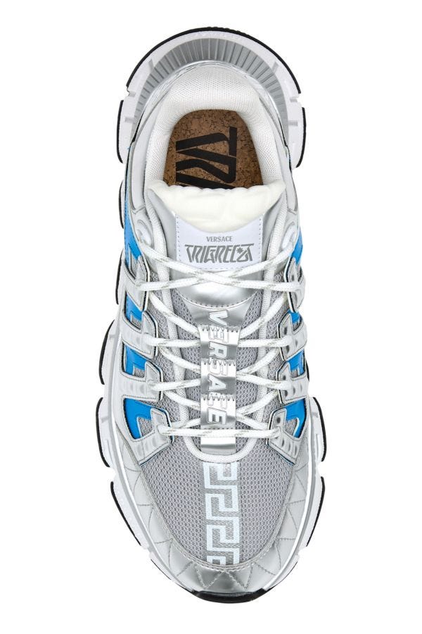 VERSACE | Multicolor fabric and leather Trigreca sneakers